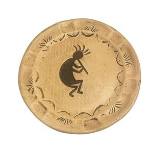 Kokopelli Ceramic Wall Plaque  Hopi Dancers Made in Mexico EUC 8.5"